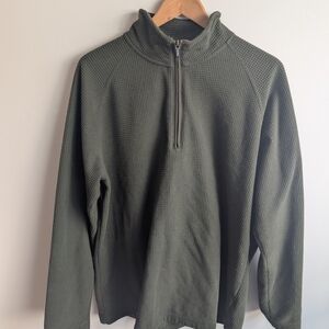 L.L. Bean Olive Zip-Up Sweater